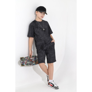 Костюм двойка детский "Дым-1" кулирка (последний размер) черный 170