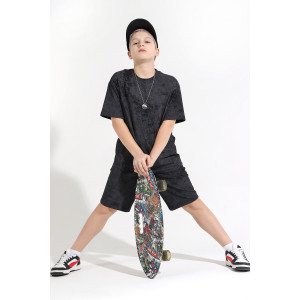 Костюм двойка детский "Дым-1" кулирка (последний размер) черный 170