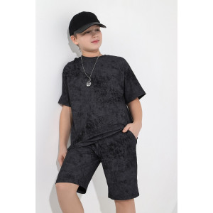 Костюм двойка детский "Дым-1" кулирка (последний размер) черный 170