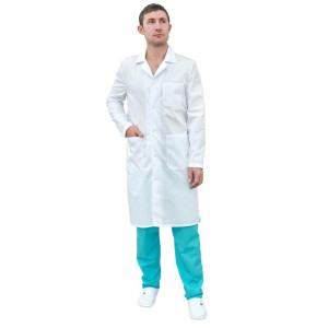 Медицинский халат мужской "Классика МТ" тиси (последний размер) 64-66