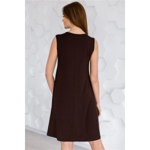 Сорочка женская "Боярыня" вискоза+кружево (последний размер) коричневый 60