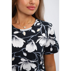 Платье женское №240.1 кулирка (последний размер) синий 50