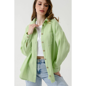 Рубашка женская "Муслин" 2315-Мус муслин (последний размер) зеленый 50