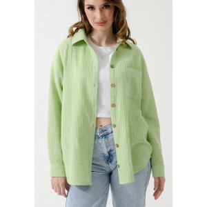 Рубашка женская "Муслин" 2315-Мус муслин (последний размер) зеленый 50