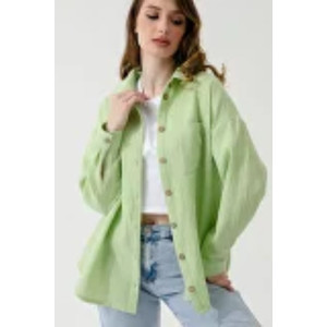 Рубашка женская "Муслин" 2315-Мус муслин (последний размер) зеленый 50