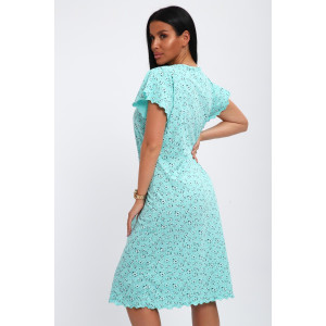 Сорочка женская 01064 кулирка (последний размер) бирюзовый 64