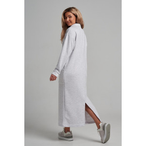 Платье женское 978 футер 3-х нитка петля пенье (последний размер) меланж серый 50