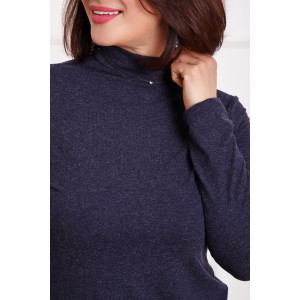 Водолазка женская №88157 ангора (р-ры: 42-58) темно-синий