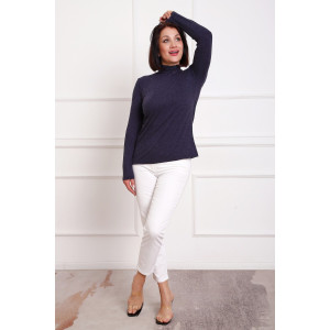 Водолазка женская №88157 ангора (р-ры: 42-58) темно-синий