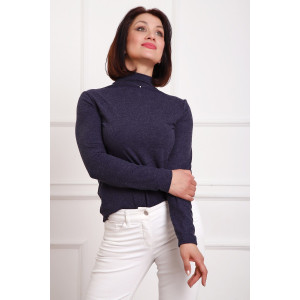 Водолазка женская №88157 ангора (р-ры: 42-58) темно-синий