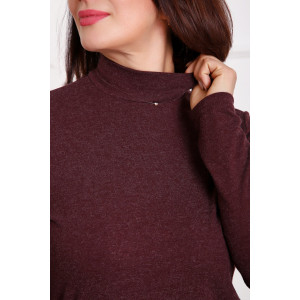 Водолазка женская №88157 ангора (р-ры: 42-58) бордо