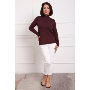 Водолазка женская №88157 ангора (р-ры: 42-58) бордо