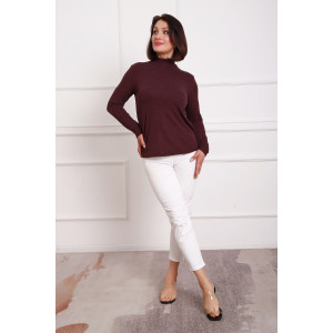 Водолазка женская №88157 ангора (р-ры: 42-58) бордо