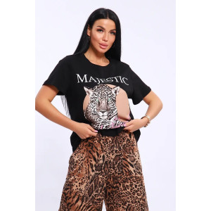 Костюм двойка женский КЖ-006 кулирка (р-ры: 46-60) питон темный