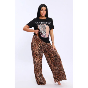 Костюм двойка женский КЖ-006 кулирка (р-ры: 46-60) питон темный