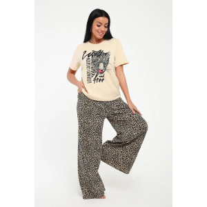 Костюм двойка женский КЖ-006 кулирка (р-ры: 46-60) леопард