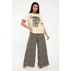 Костюм двойка женский КЖ-006 кулирка (р-ры: 46-60) леопард