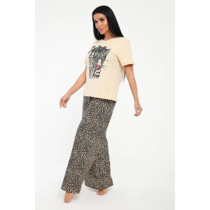Костюм двойка женский КЖ-006 кулирка (р-ры: 46-60) леопард