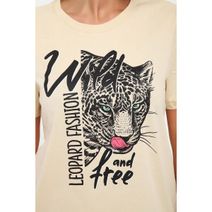 Костюм двойка женский КЖ-006 кулирка (р-ры: 46-60) леопард