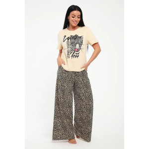 Костюм двойка женский КЖ-006 кулирка (р-ры: 46-60) леопард