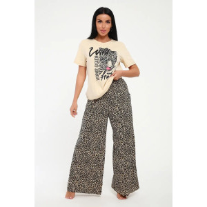 Костюм двойка женский КЖ-006 кулирка (р-ры: 46-60) леопард