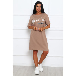 Туника женская №29546 кулирка (р-ры: 46-56) бежевый