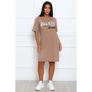 Туника женская №29546 кулирка (р-ры: 46-56) бежевый