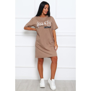 Туника женская №29546 кулирка (р-ры: 46-56) бежевый