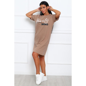 Туника женская №29546 кулирка (р-ры: 46-56) бежевый