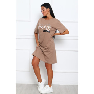 Туника женская №29546 кулирка (р-ры: 46-56) бежевый