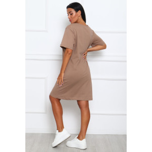 Туника женская №29546 кулирка (р-ры: 46-56) бежевый