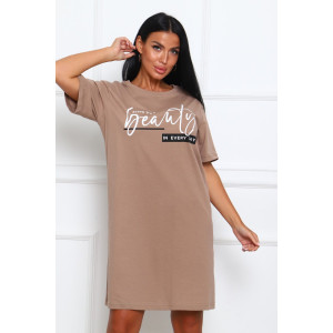 Туника женская №29546 кулирка (р-ры: 46-56) бежевый