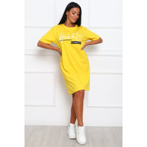 Туника женская №29546 кулирка (р-ры: 46-56) желтый