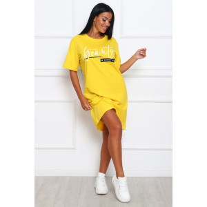 Туника женская №29546 кулирка (р-ры: 46-56) желтый