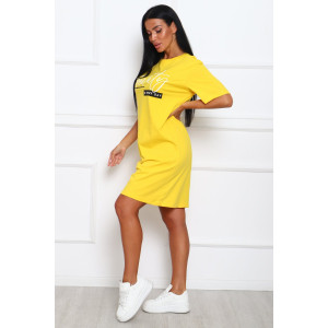 Туника женская №29546 кулирка (р-ры: 46-56) желтый