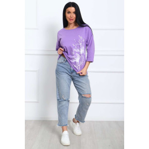 Туника женская №29548 кулирка (р-ры: 50-60) сирень