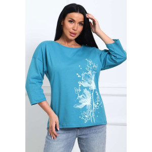 Туника женская №29548 кулирка (р-ры: 50-60) петроль
