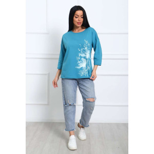 Туника женская №29548 кулирка (р-ры: 50-60) петроль