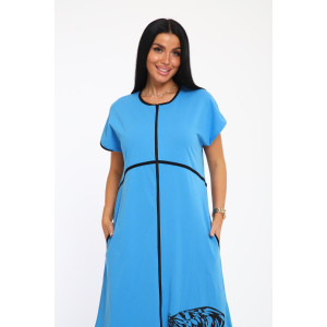 Халат женский "Tropic" кулирка пенье (р-ры: 48-66) голубой