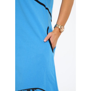 Халат женский "Tropic" кулирка пенье (р-ры: 48-66) голубой