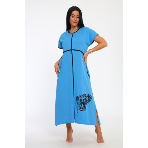 Халат женский "Tropic" кулирка пенье (р-ры: 48-66) голубой