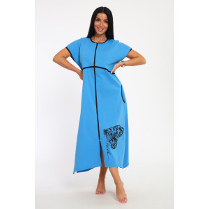 Халат женский "Tropic" кулирка пенье (р-ры: 48-66) голубой