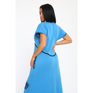 Халат женский "Tropic" кулирка пенье (р-ры: 48-66) голубой