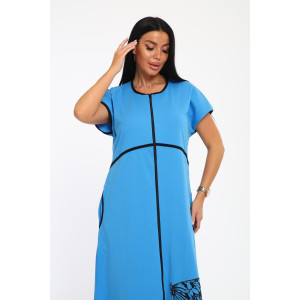 Халат женский "Tropic" кулирка пенье (р-ры: 48-66) голубой