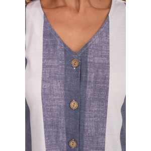 Халат женский К-370 "Майя" кулирка (р-ры: 44-56) серый