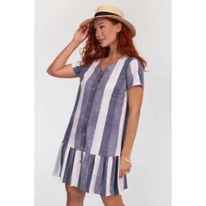 Халат женский К-370 "Майя" кулирка (р-ры: 44-56) серый