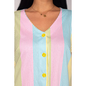 Халат женский К-370 "Майя" кулирка (р-ры: 44-56) радуга