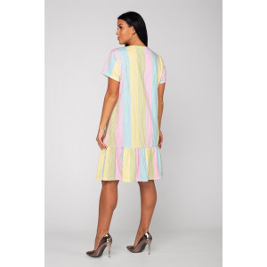 Халат женский К-370 "Майя" кулирка (р-ры: 44-56) радуга