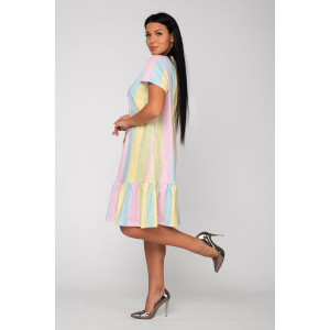 Халат женский К-370 "Майя" кулирка (р-ры: 44-56) радуга