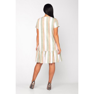 Халат женский К-370 "Майя" кулирка (р-ры: 44-56) рогожка зелень